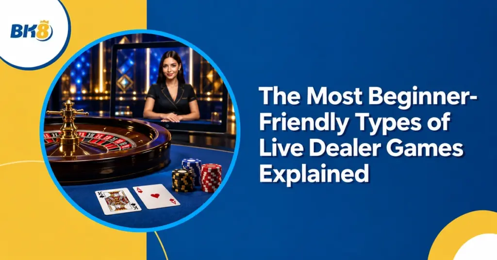 The Most Beginner-Friendly Types of Live Dealer Games Explained — BK8 Philippines live casino editorial illustration