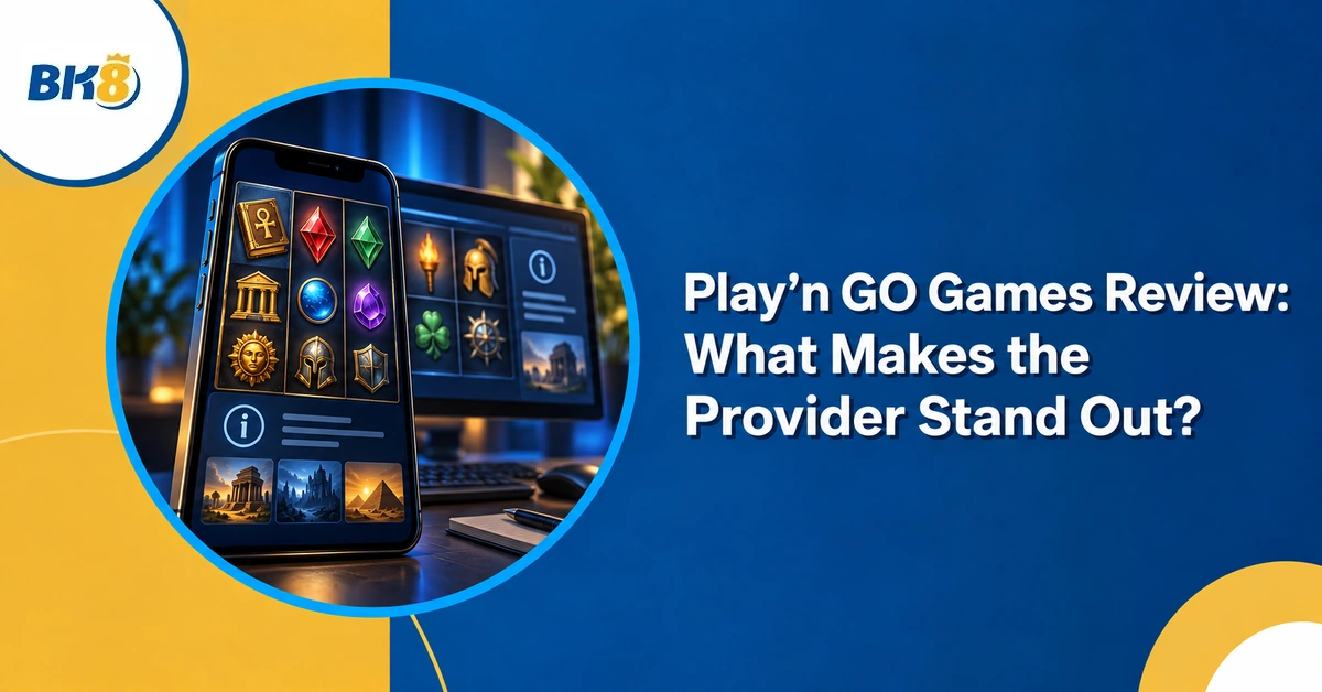 Smartphone and monitor showing generic game symbols and information panels.