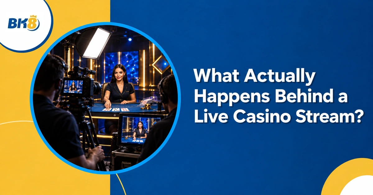 What Actually Happens Behind a Live Casino Stream? — BK8 Philippines live casino editorial illustration