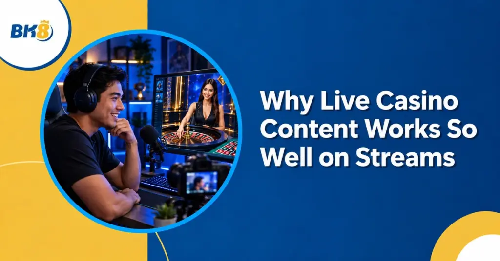 Why Live Casino Content Works So Well on Streams — BK8 Philippines live casino editorial illustration
